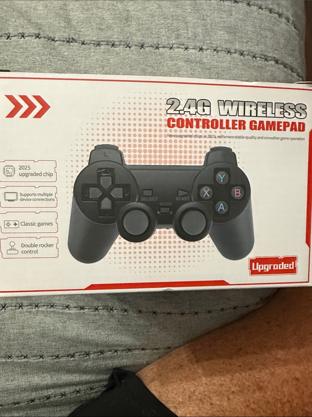 Wireless Black Gamepad Controller - Upgraded 2.4G Wireless